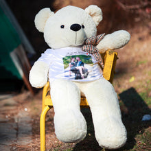 Заредете изображение във визуализатора на галерията – Плюшено мече 120 см. с персонализирана тениска